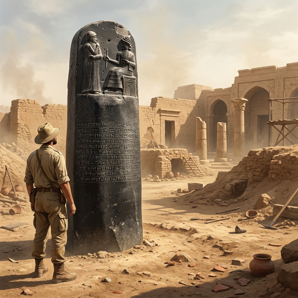 The Code of Hammurabi says, 'If a man destroys the eye of another man, they shall destroy his eye.' This law shows us that.