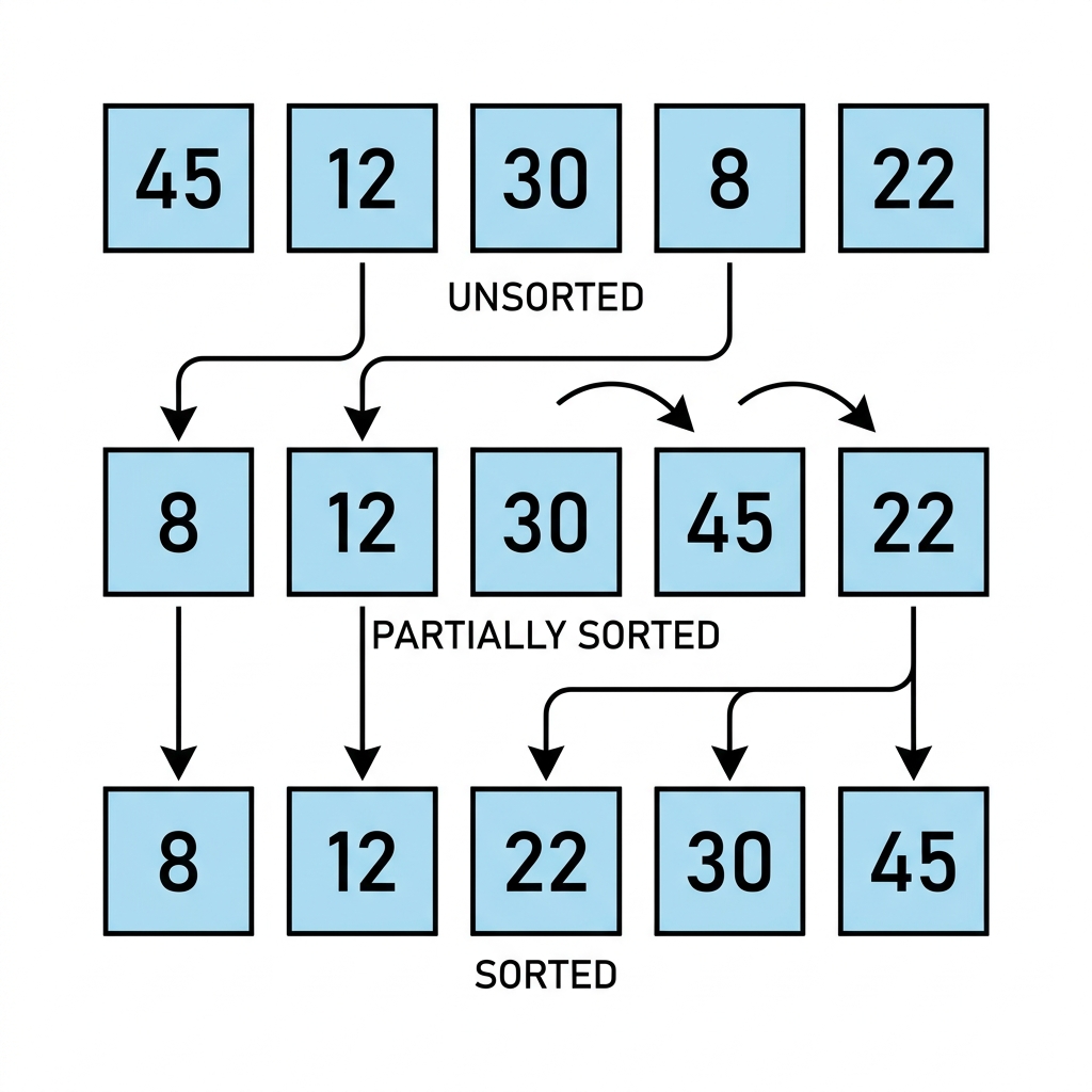 Imagine a spreadsheet program that takes a list of commute times in minutes and sorts them from shortest to longest. Let's.