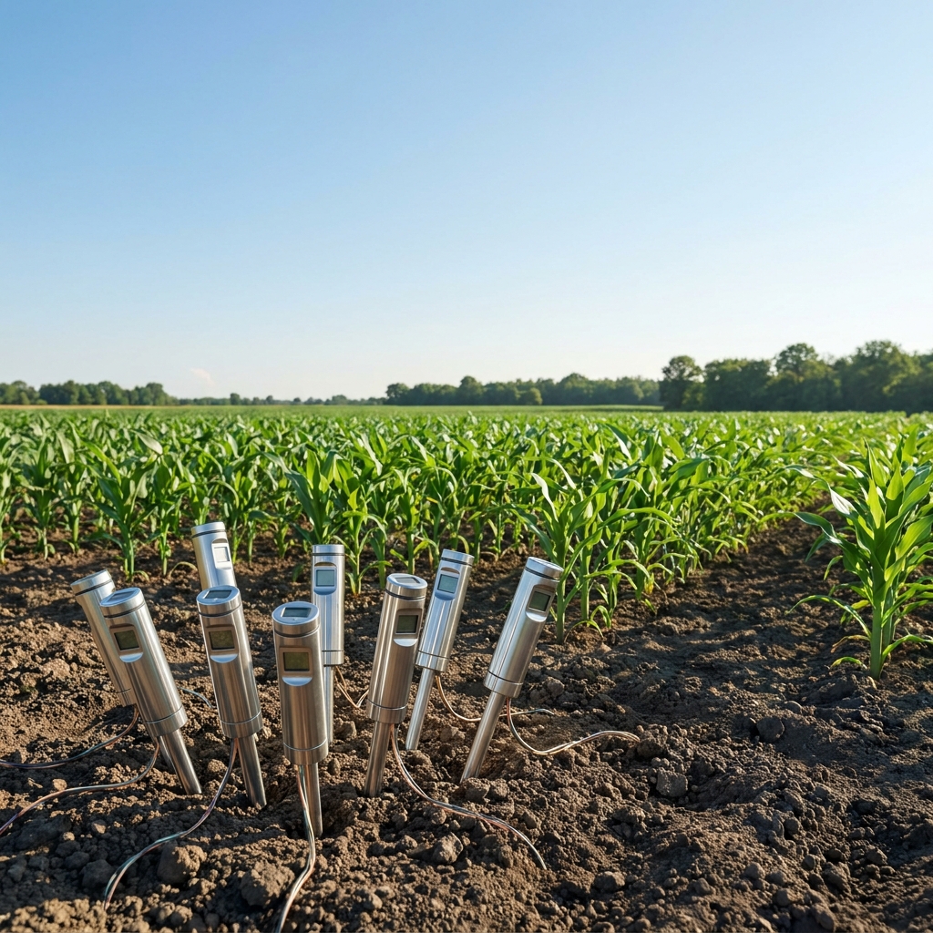 We place sensors in the ground to measure salt levels. If the salt levels are too high, it means the water is not good for.