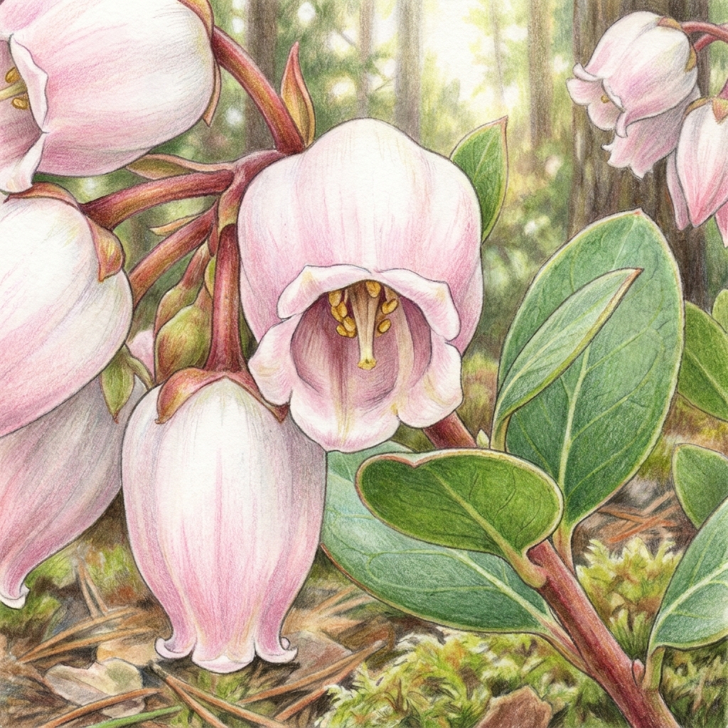 The Manzanita flower has a special structure that keeps its pollen hidden inside. The pollen is only released when a bee.