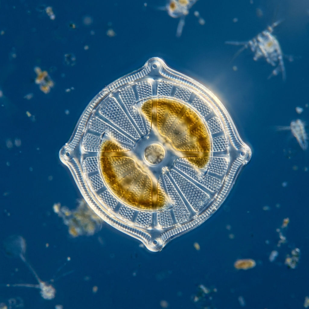 A diatom is a tiny, single-celled organism found in the ocean. It is unicellular because it is made of only one cell. This.