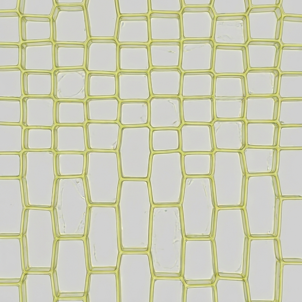 When we look at a thin layer of onion skin under a microscope, we see many uniform, box-like structures. These are the plant.