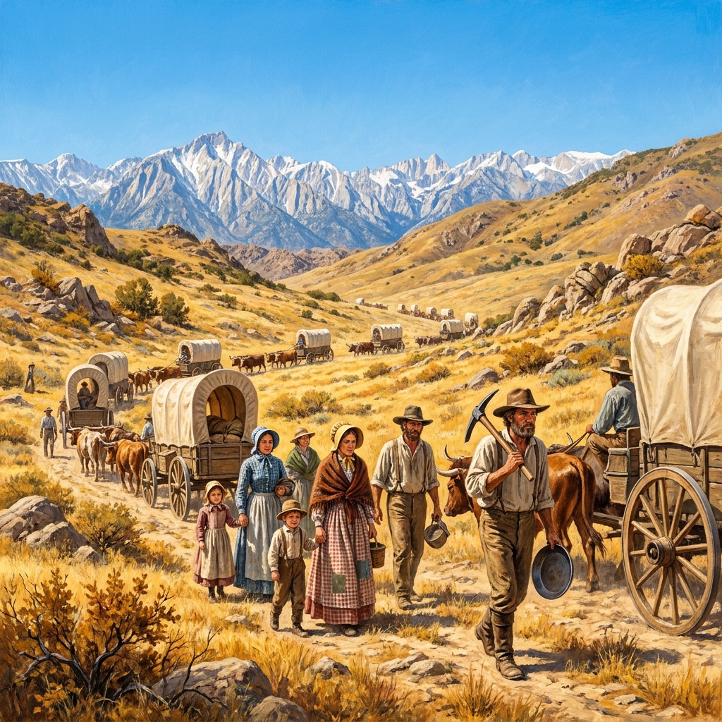 In 1849, thousands of people moved to California during the gold rush. This is an example of migration, as people moved to a.