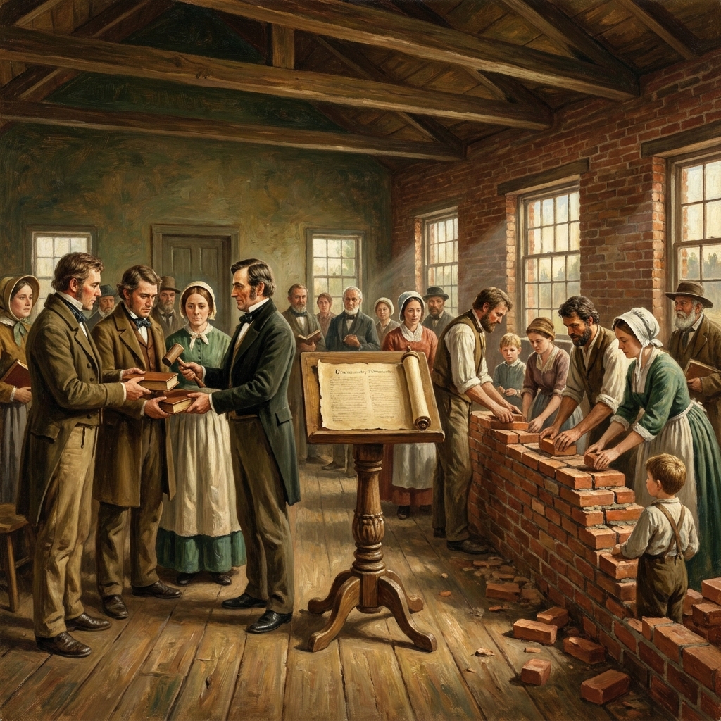 When the Declaration says 'all men are created equal,' it sets a standard for a just society. In a just society, the.