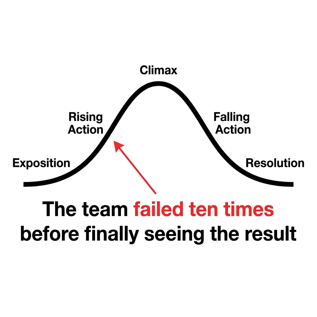 A narrative arc is the path a story takes from the beginning to the end. In a report about a scientific discovery, the.