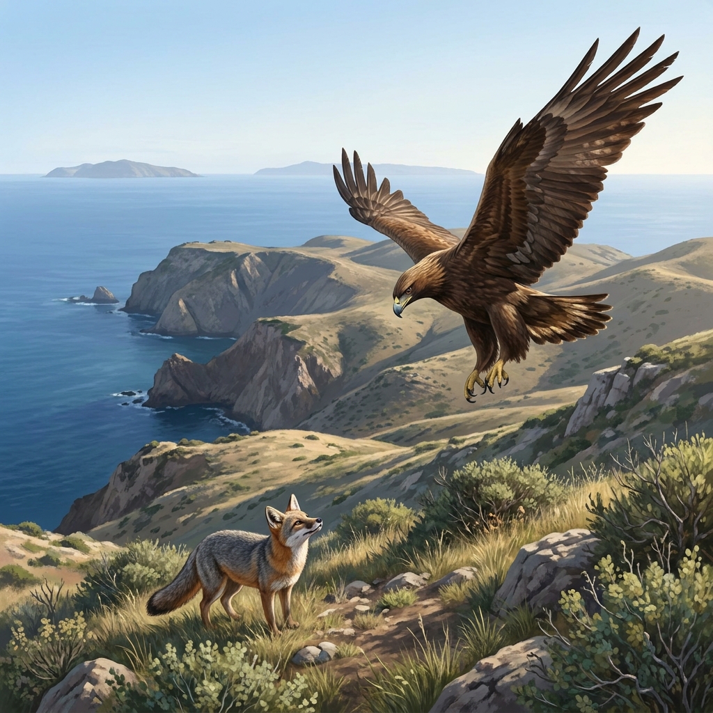 On the Channel Islands, golden eagles began hunting island foxes. This is an example of predation because the eagle is the.