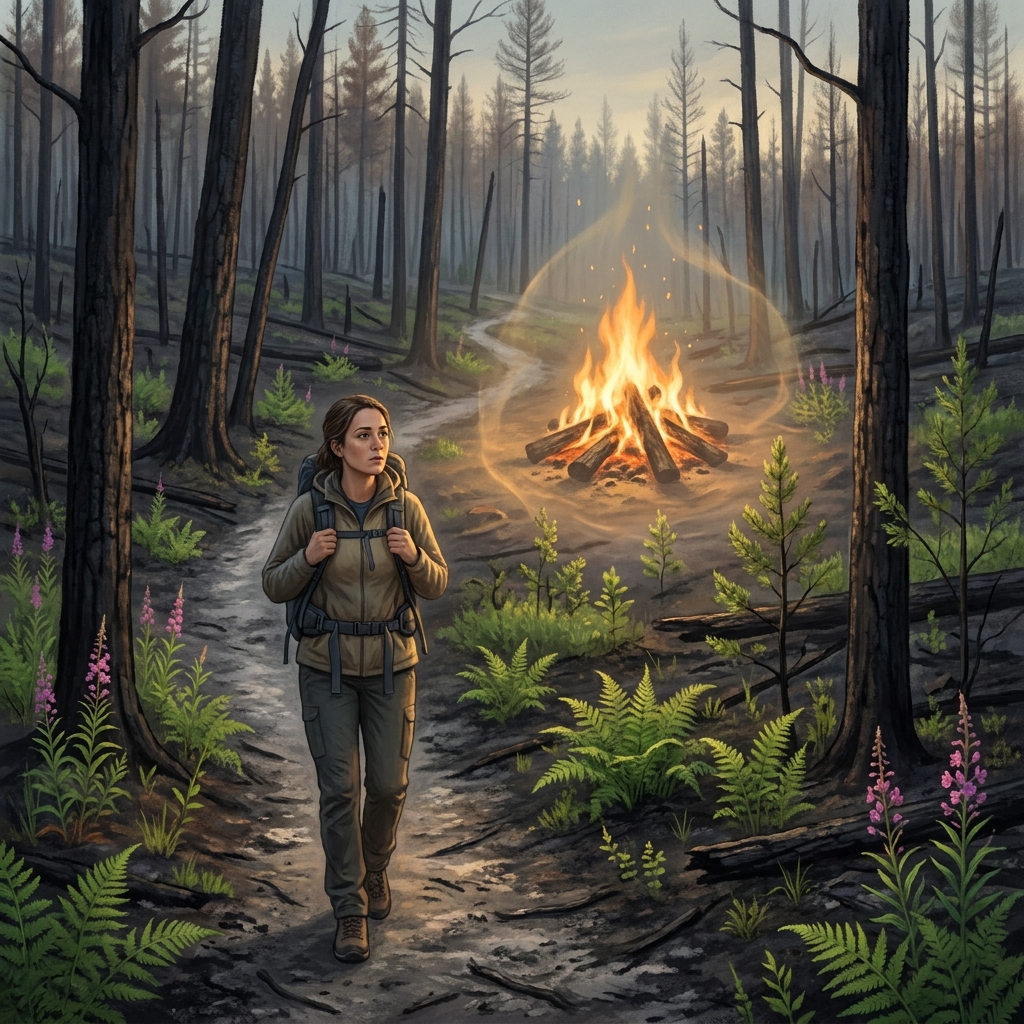 Sometimes, the brain stores information as a memory. Imagine walking through a forest after a wildfire. You smell the scent.