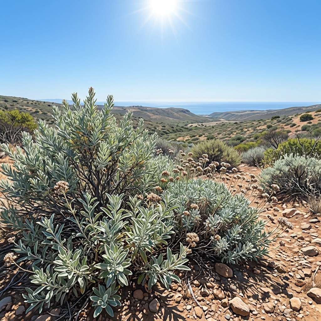 In coastal sage scrub, sunlight fuels photosynthesis in plants. The plants use this energy to grow, which is an example of.