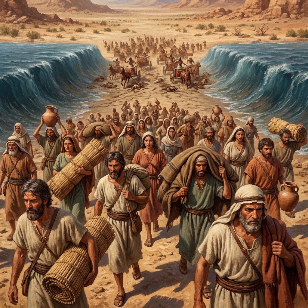 One example of the journey is the crossing of the Red Sea. This event is a key part of the Exodus because it marks the.