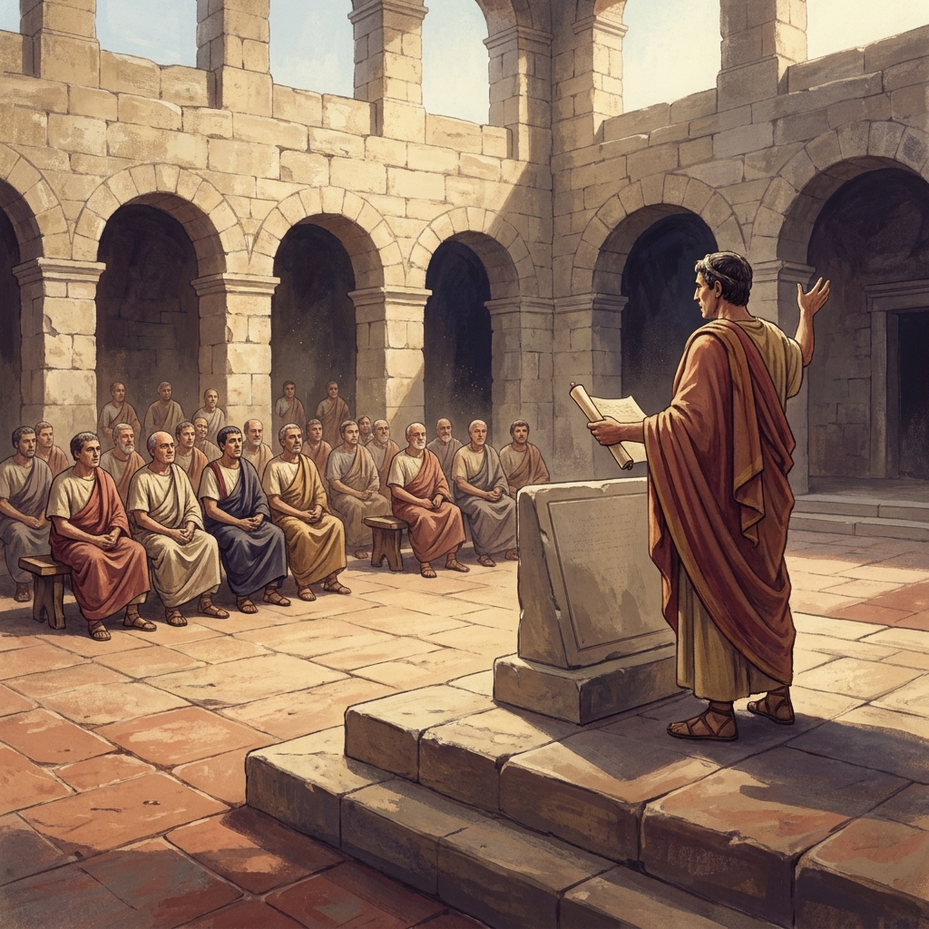 When the Senate named Caesar dictator for life, they gave him the power to make laws without their approval. This changed.