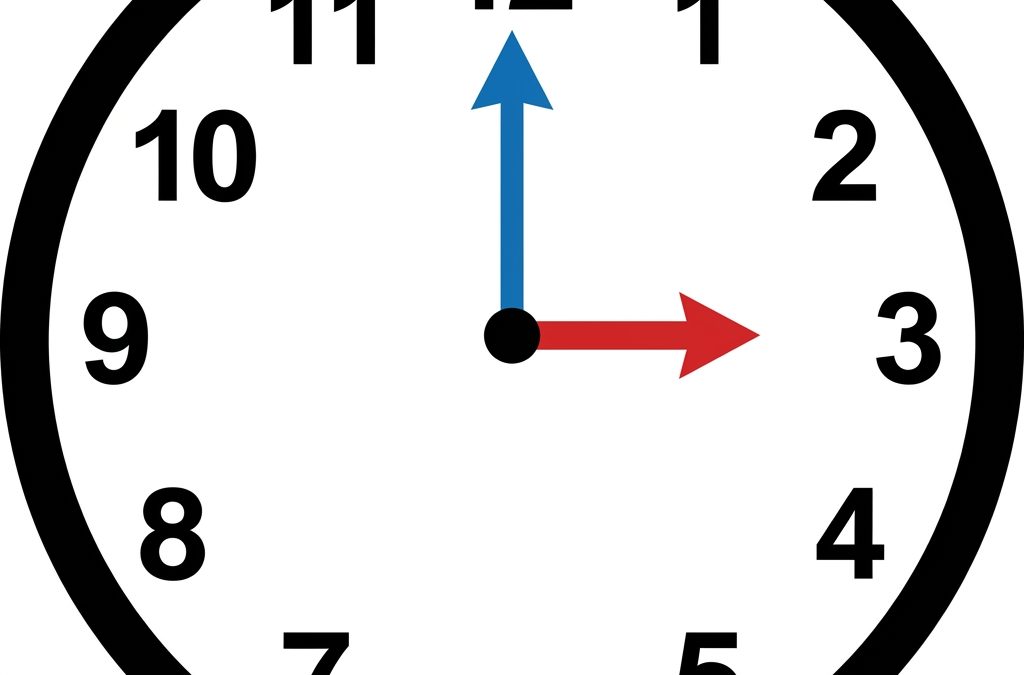 A first grade math lesson on telling time to the half-hour