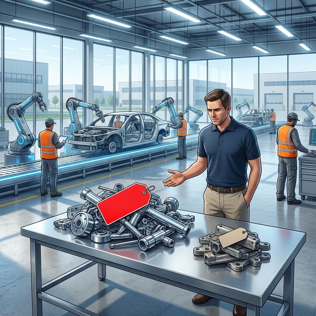 A tariff is a tax on imported goods. When the government adds a tariff to imported car parts, the cost to build a US car.
