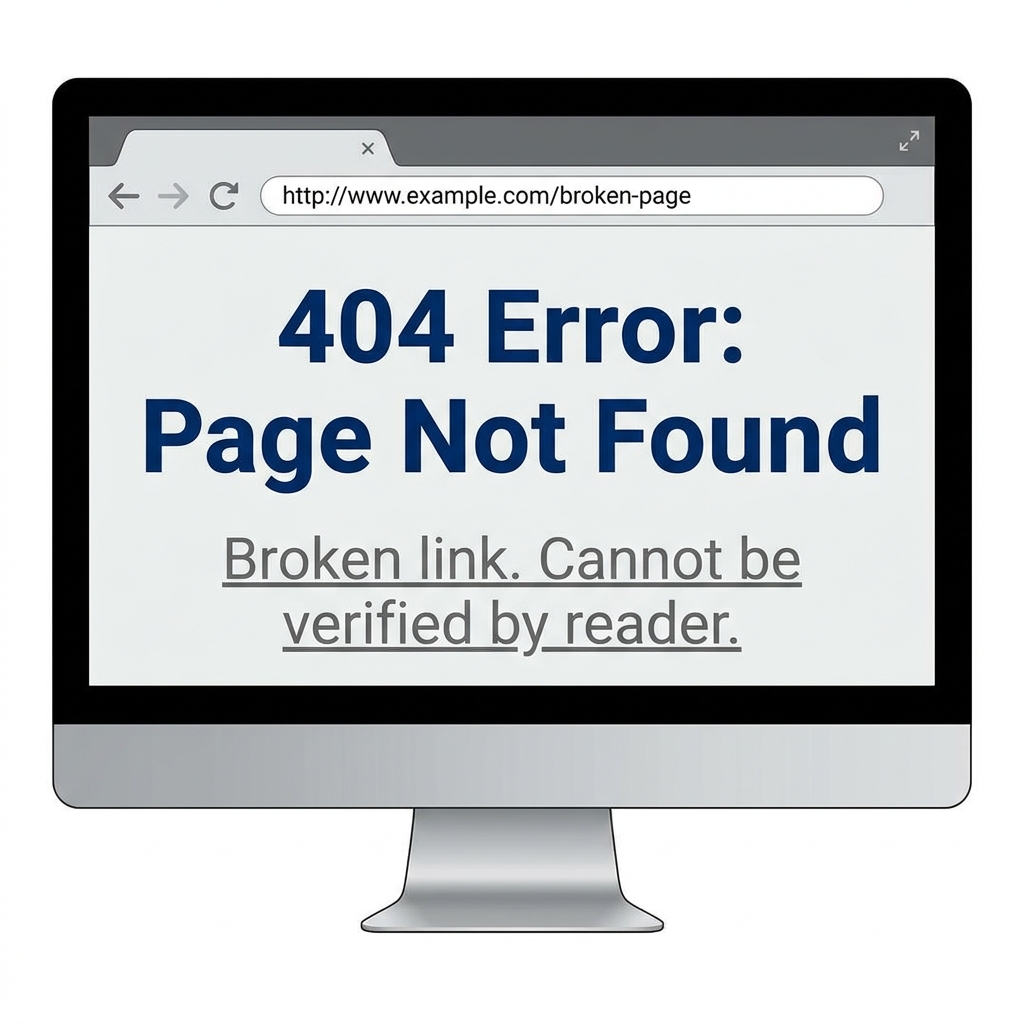 Another non-example is a document with broken URLs that do not work. If a reader clicks a link and it goes nowhere, they.