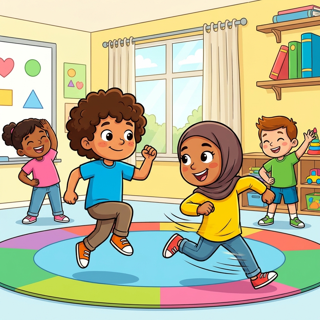Let us act it out. First, let us trot in place. Now, let us sprint as fast as we can! We moved in two new ways.