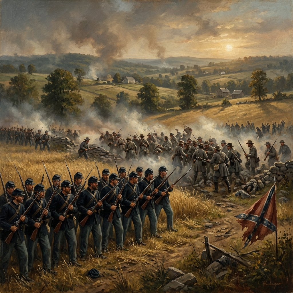 The Battle of Gettysburg was a turning point because it stopped the Confederate advance into the North. This event changed.