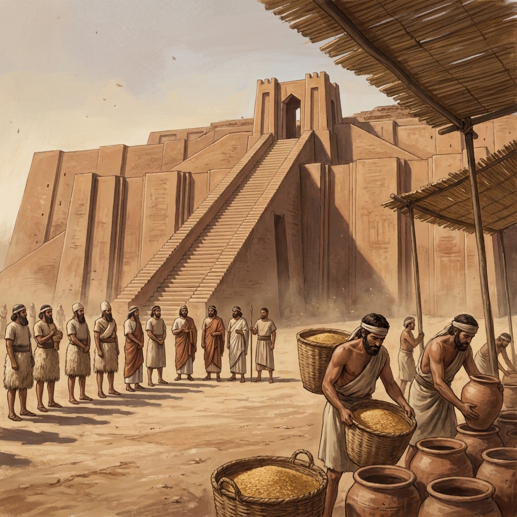 Because the ziggurat was the tallest building and held the city's food, it showed that the priests and leaders were in.