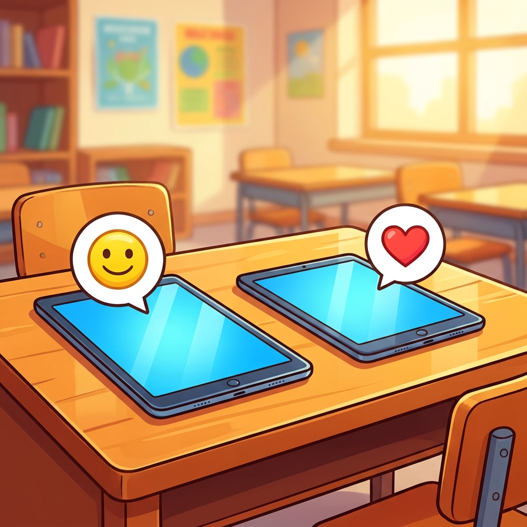 A digital citizen is kind to friends on screens. When we talk, we use nice words. We do not say mean things to friends.
