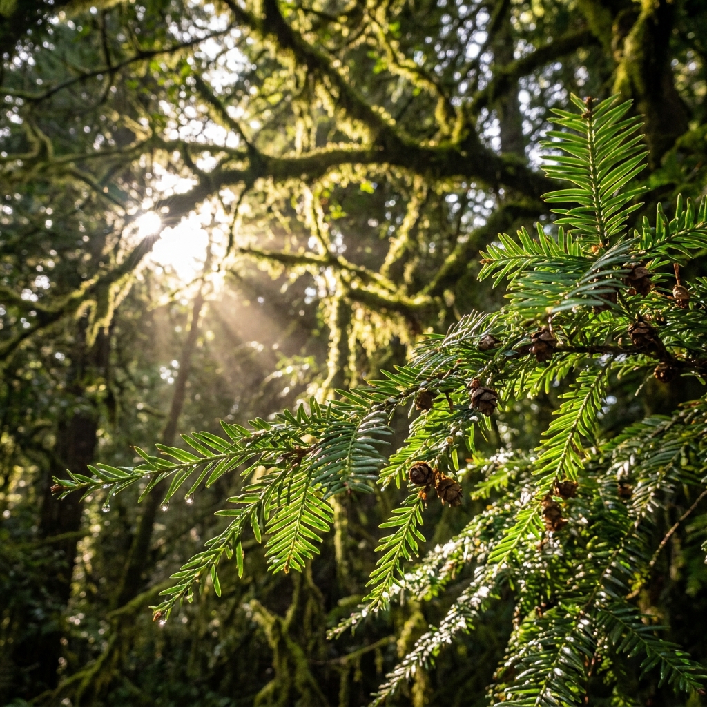Photosynthesis is an essential process in Redwood forests. Plants absorb light energy to build complex glucose bonds, which.