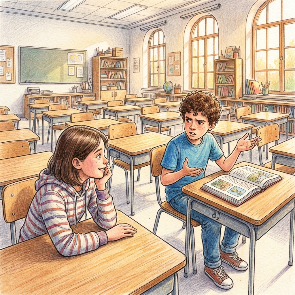 Non-example 2: A student agrees without providing evidence. Peer: The setting is very cold. Student: Yeah, totally. This is.