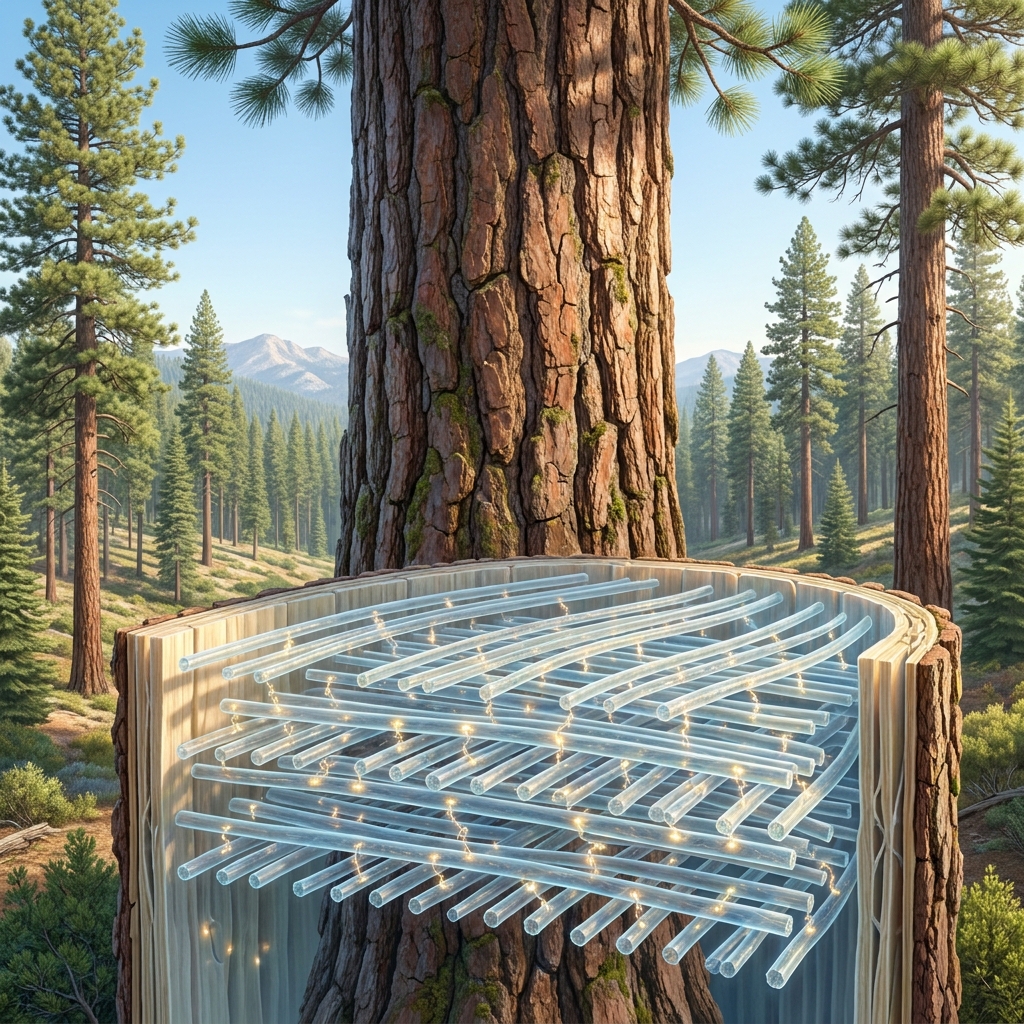 Sierra Nevada pines produce cellulose, which is a massive polymer used for cell walls. This is an example of biosynthesis.