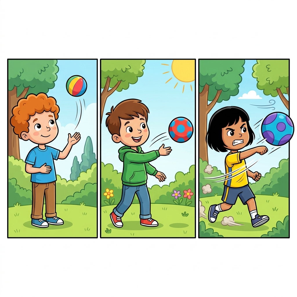 You can toss, throw, or hurl a ball. A toss is gentle, a throw is normal, and a hurl is very strong.