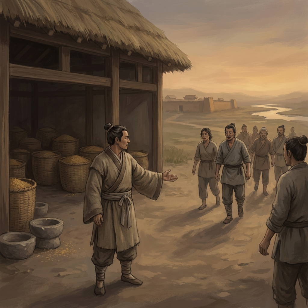 A duke who sees his people are hungry because of a bad harvest might choose to open his own storehouses to feed them instead.