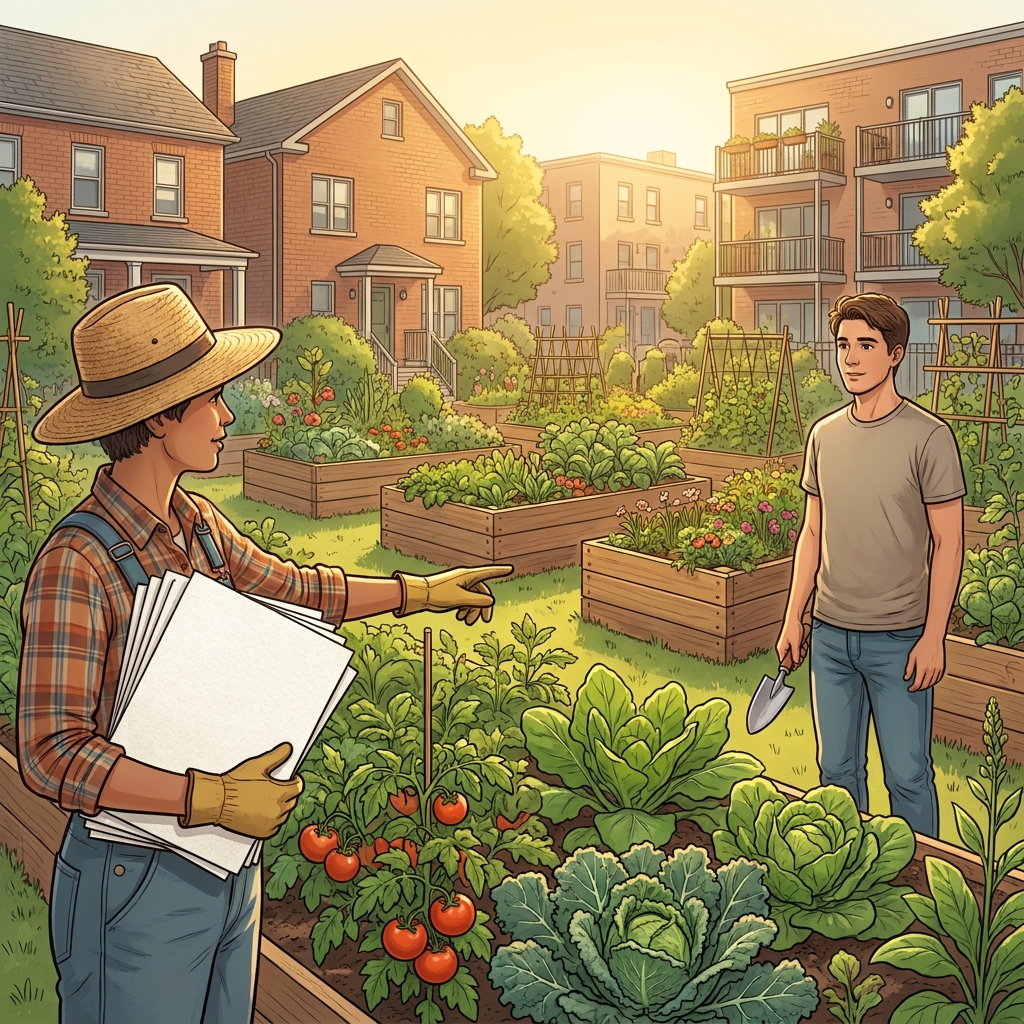In a report on urban gardening, you read an interview with a gardener who says that plots improve community spirit. In the.