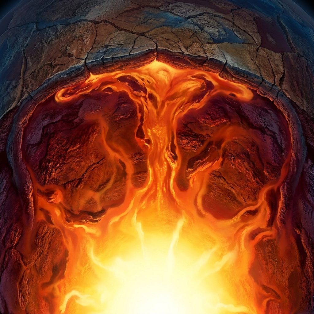 Deep inside the Earth, the mantle consists of hot, semi-solid rock. This rock acts like a very thick fluid over long.