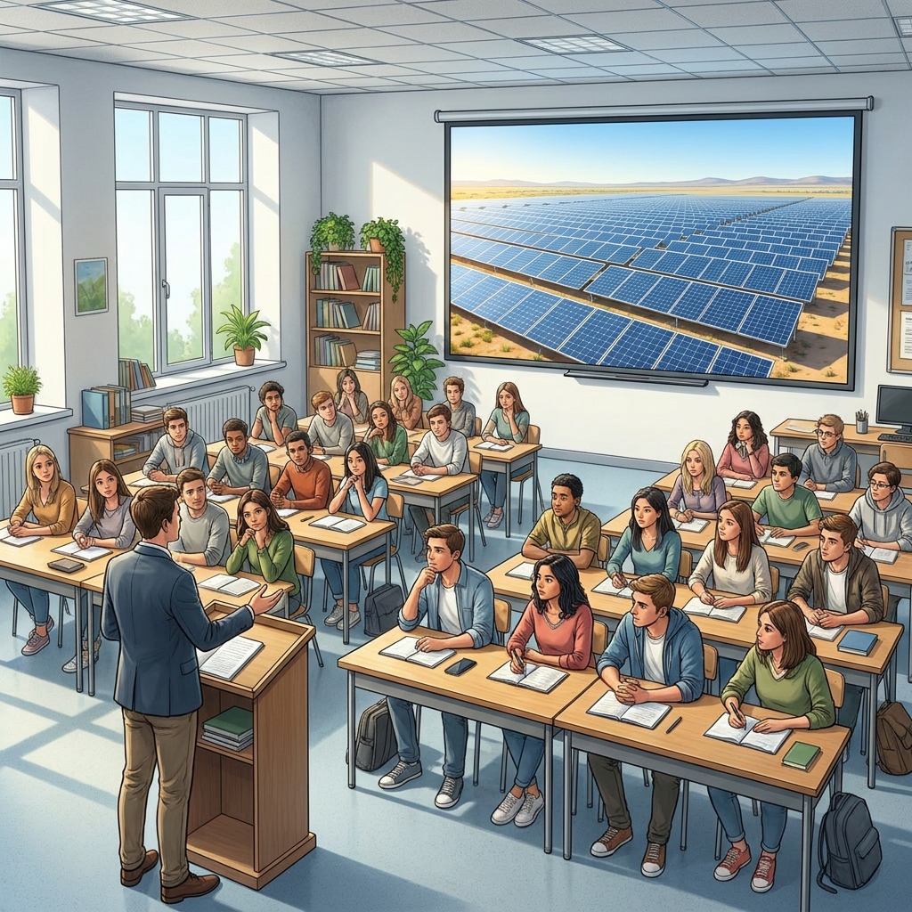 Example 1: A speech advocating for solar energy says, 'Solar power can reduce our carbon footprint by 30 percent, based on.
