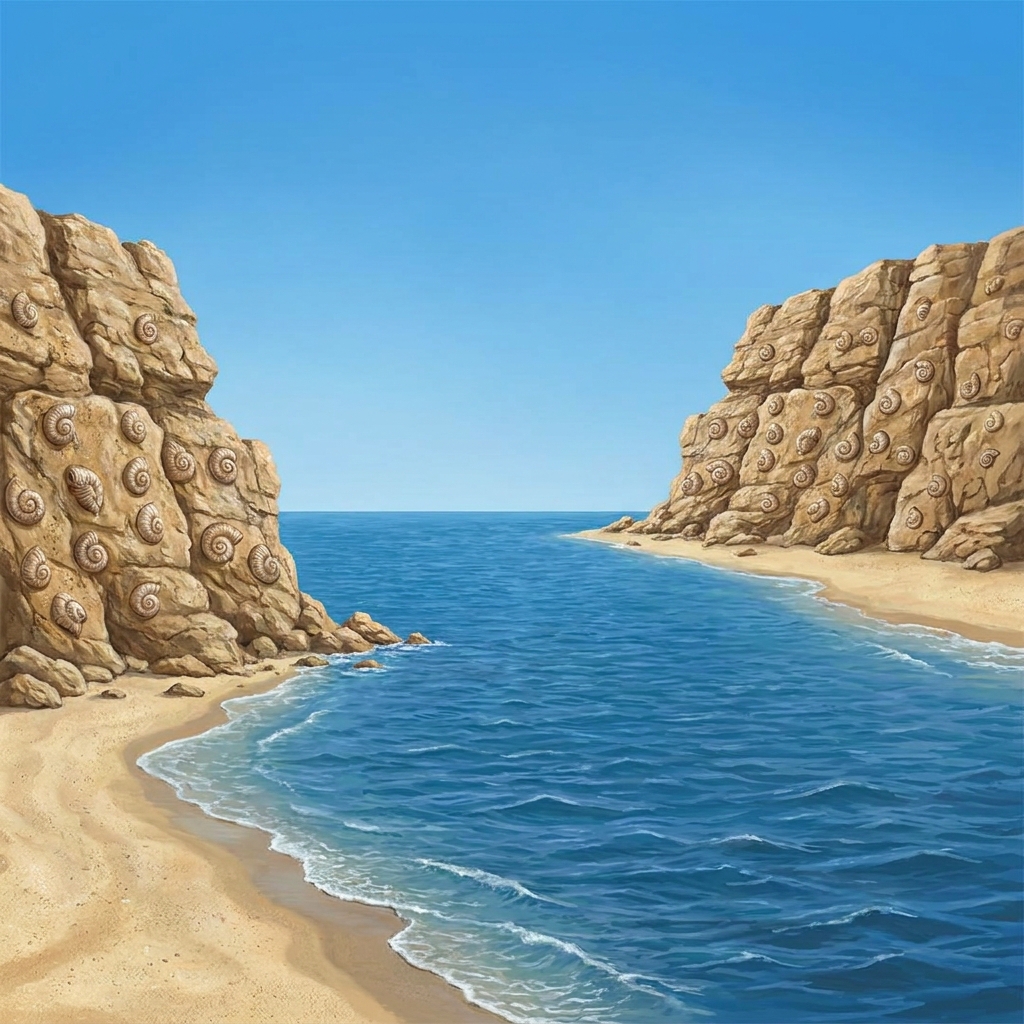 Now consider finding identical seashells on two different beaches separated by a vast ocean. A fossil is the preserved.
