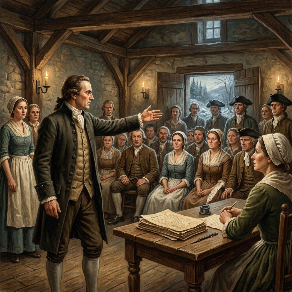 Patrick Henry gave a famous speech where he said, 'Give me liberty or give me death.' This speech was an example of.