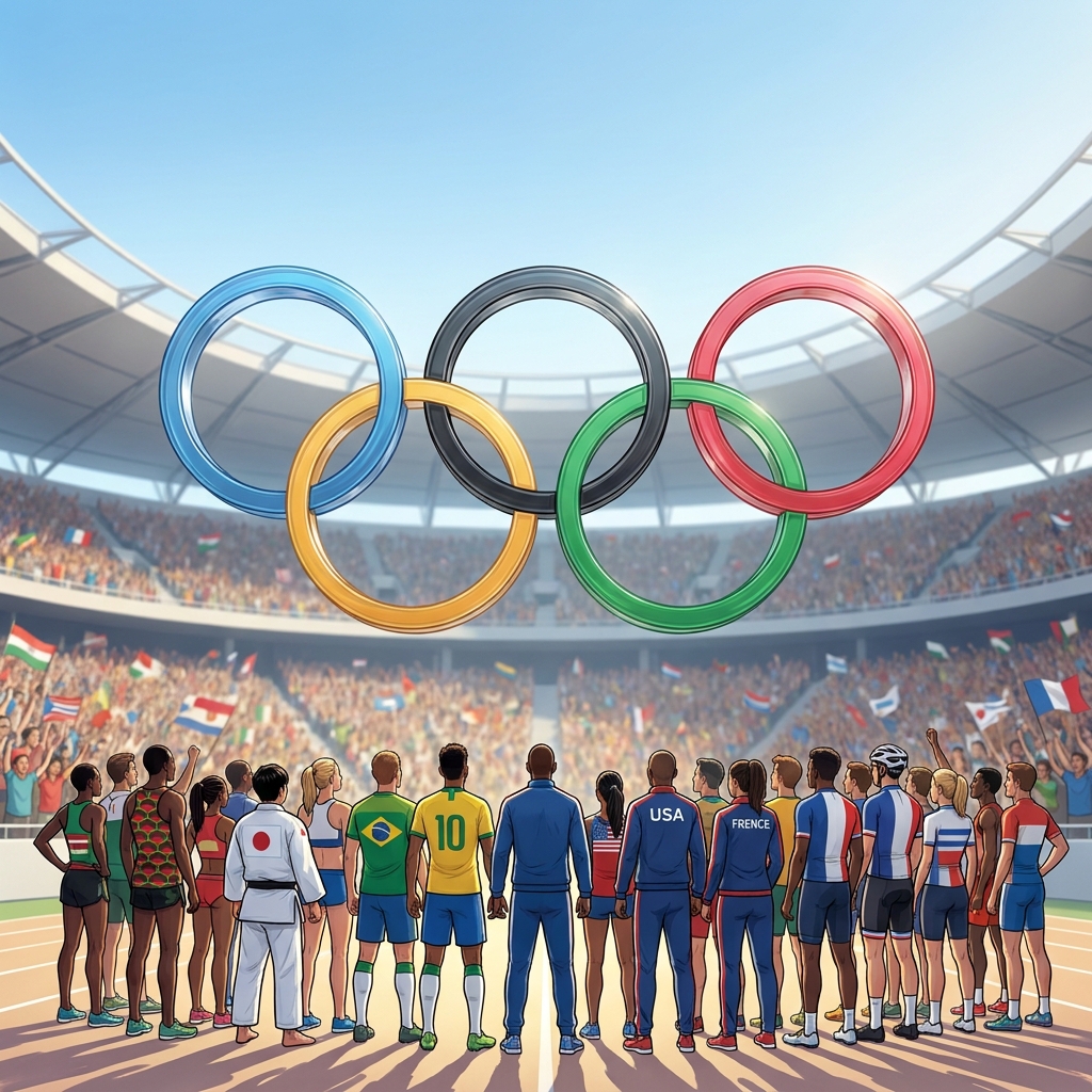 Example 2: The Olympic Games bring together athletes from all over the world to compete in a spirit of friendship. The.