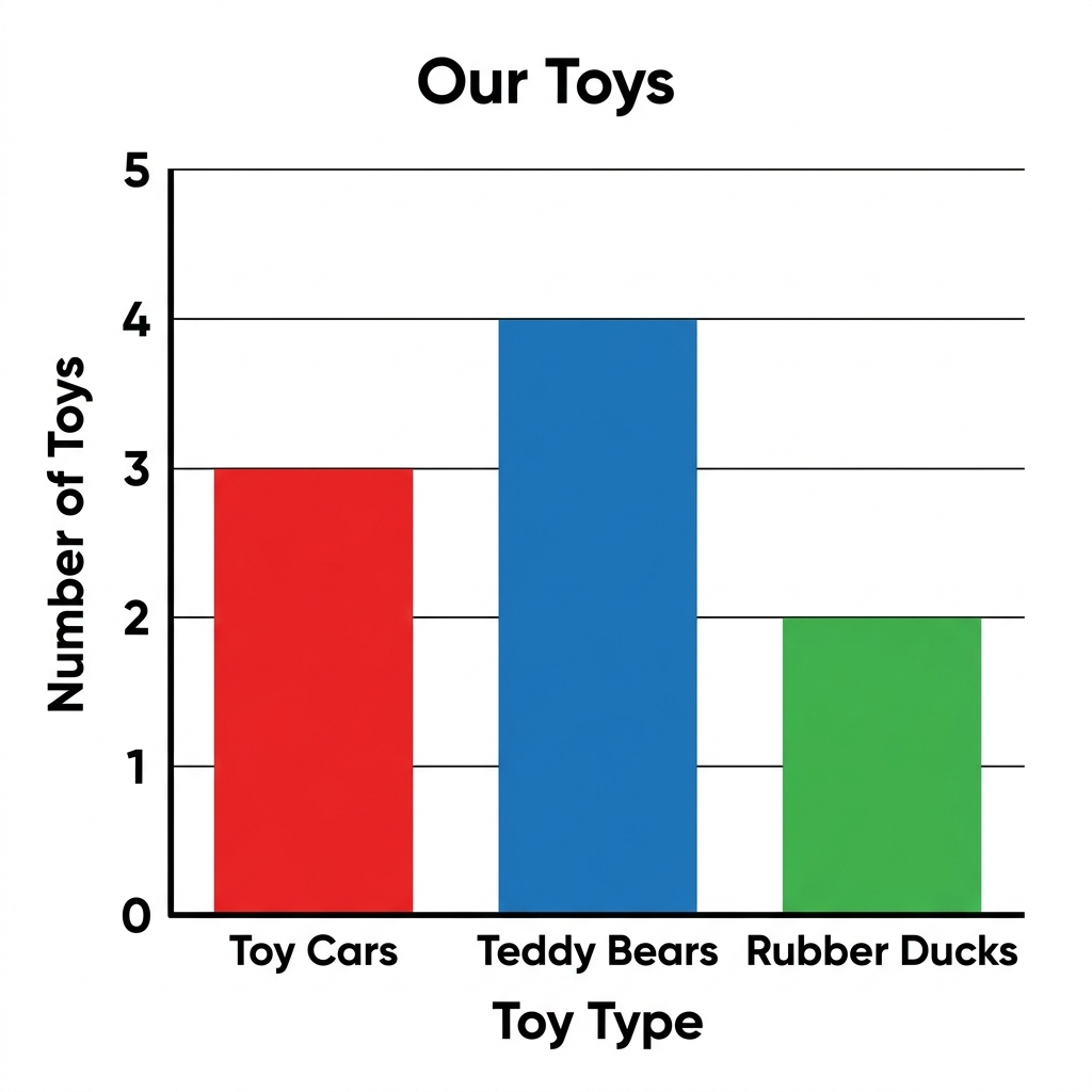 This is a chart. It is a picture that helps us count. It shows our toys.
