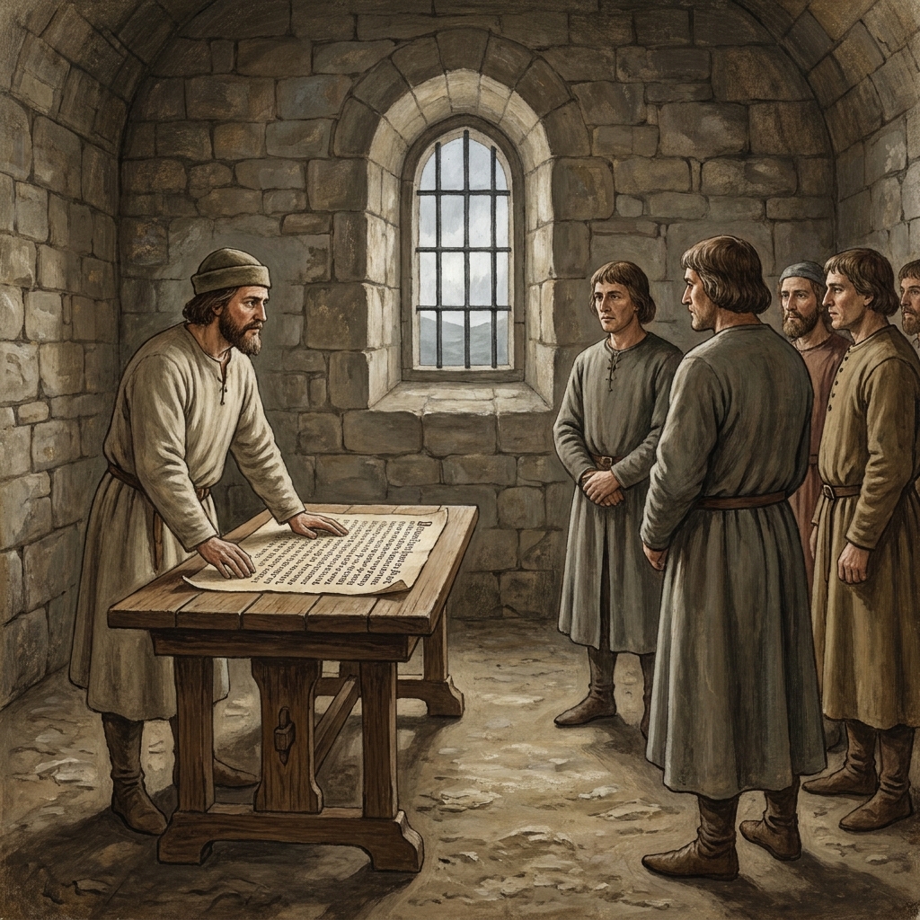 The Magna Carta, signed in 1215, is a famous example of constitutional law. It forced King John to accept that he was not.