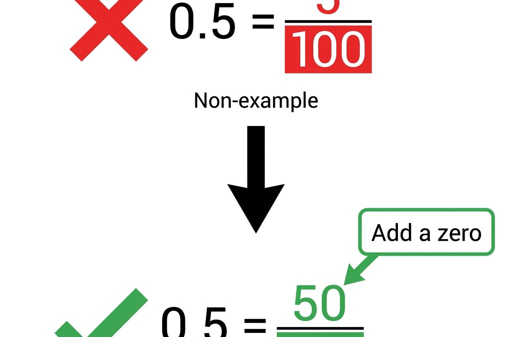 Fourth Grade Math Lesson on Decimals and Fractions