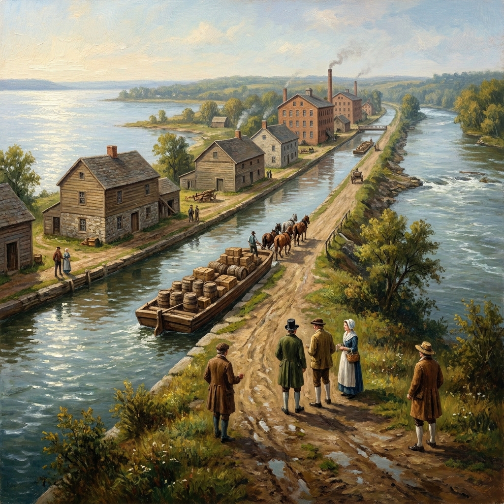 The Erie Canal is a great example of a transportation system that changed settlement. It connected the Hudson River to Lake.