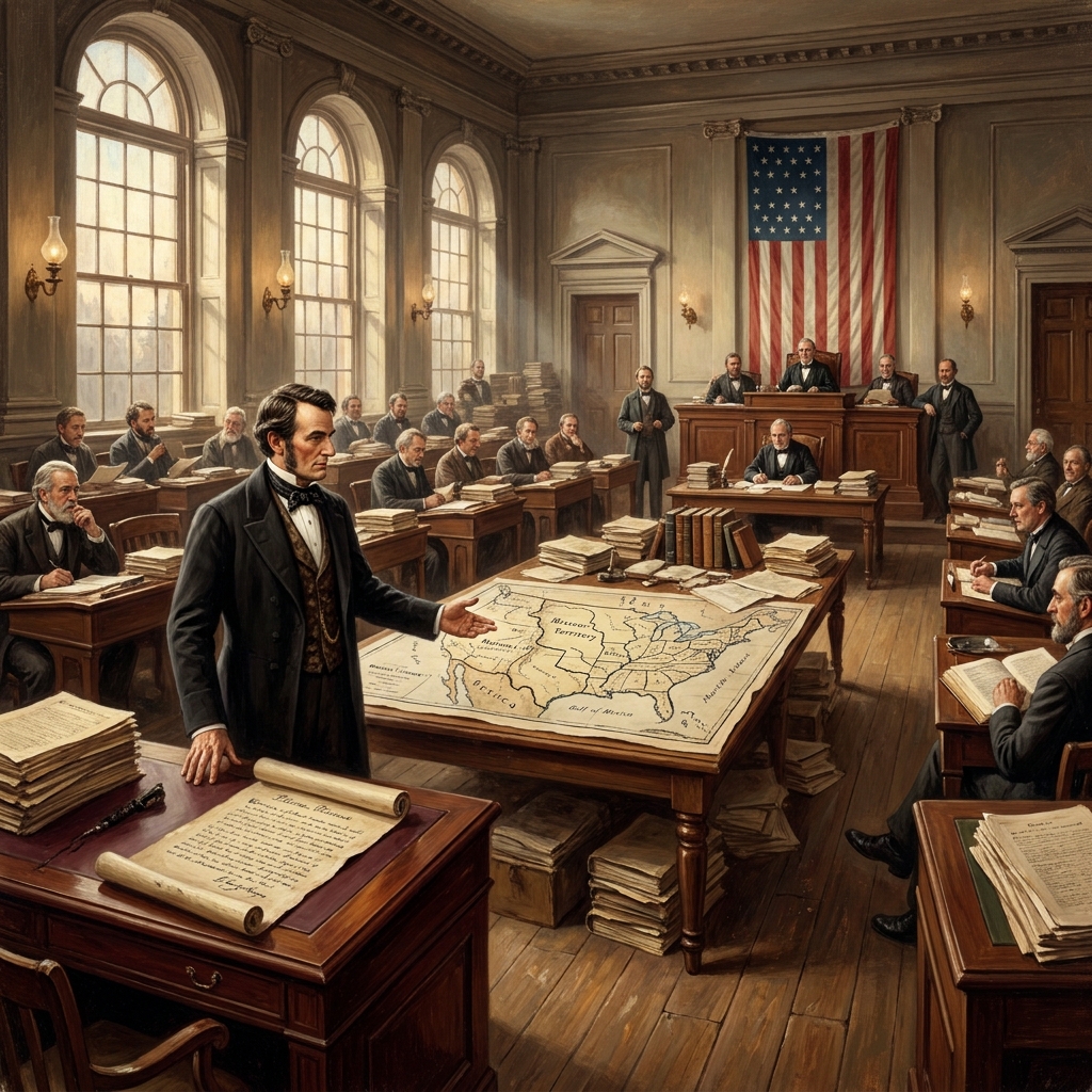 The Missouri Compromise of 1820 was a law that tried to keep a balance between free and slave states. The Wilmot Proviso of.