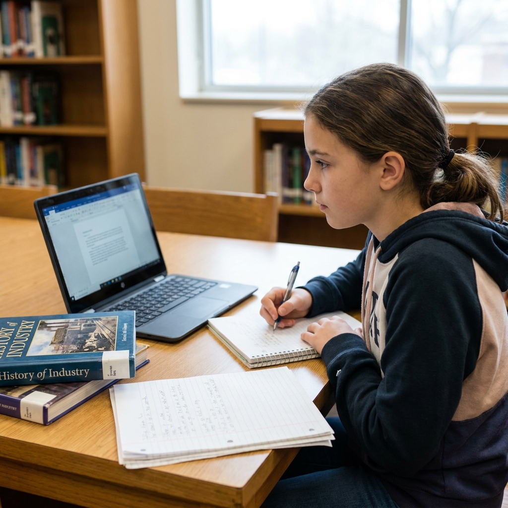 When we write, we often start by thinking about who will read our work. A research paper about the Industrial Revolution.