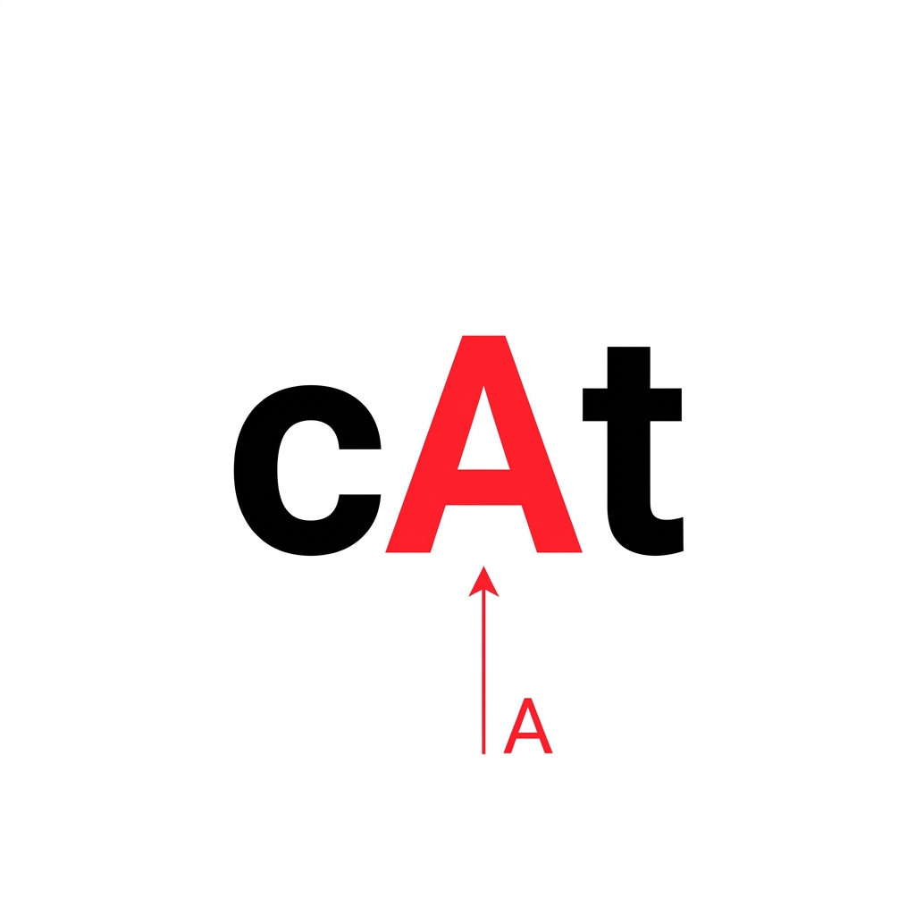 Say cat slowly. C-aaa-t. Do you hear the A in the middle? Let us pick the A.