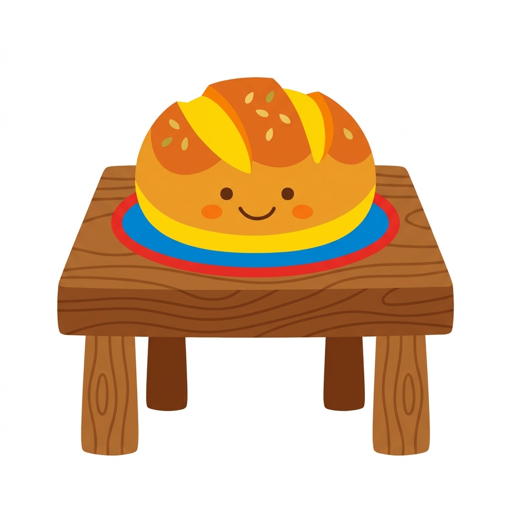 Let us look at the bread. The baker made this for us. We like to have bread. We need goods to live.