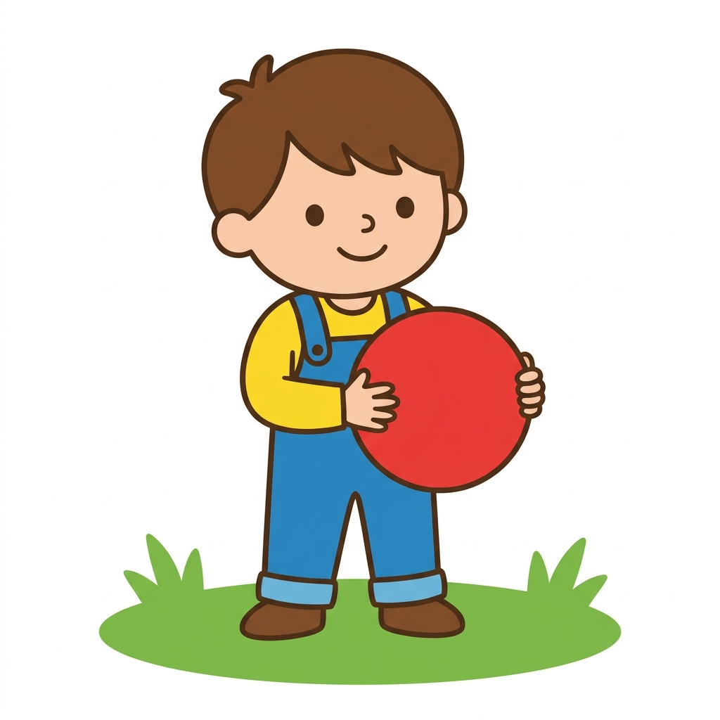 Look at the boy and his ball. What will he do? He will play! Pictures help us guess what comes next.