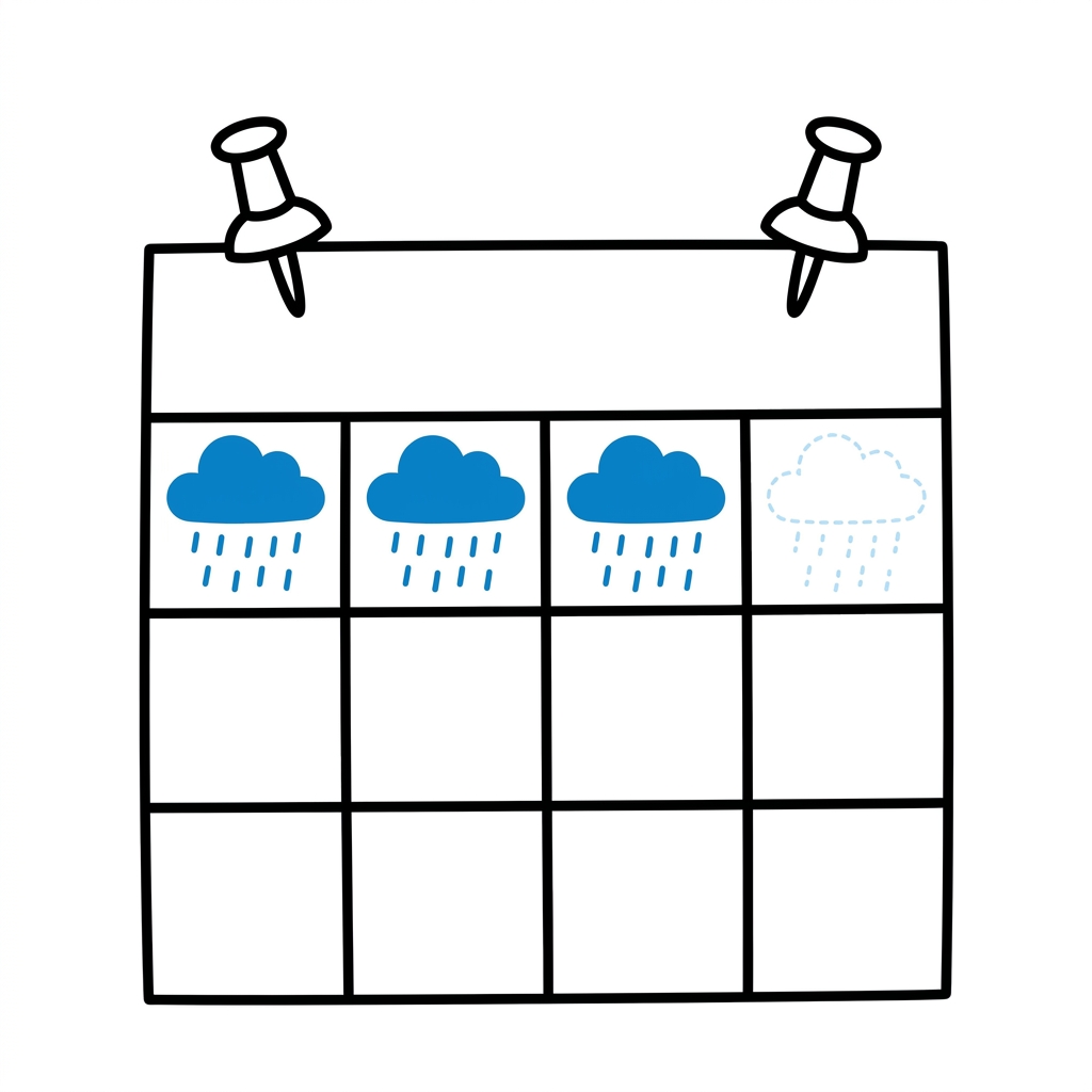 We can use patterns to predict the weather. If data shows that it was sunny for 6 days in a row, we might predict that the.
