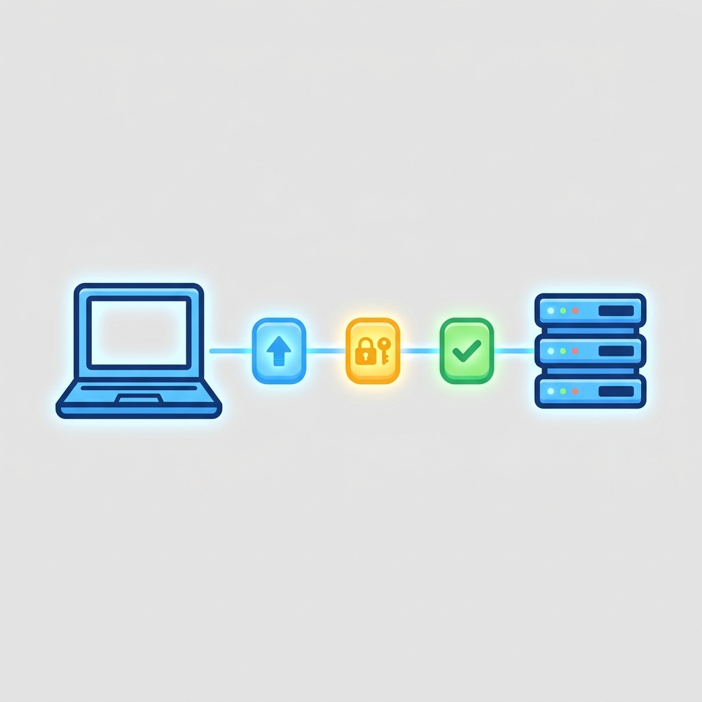 A digital handshake is a communication protocol used when connecting to a secure server. During this process, the server.