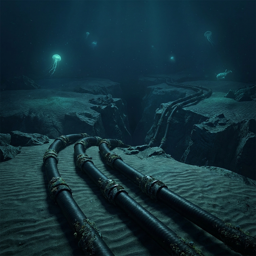Submarine cables connect continents. Most cables follow paths to major financial hubs, meaning some regions get fast data.