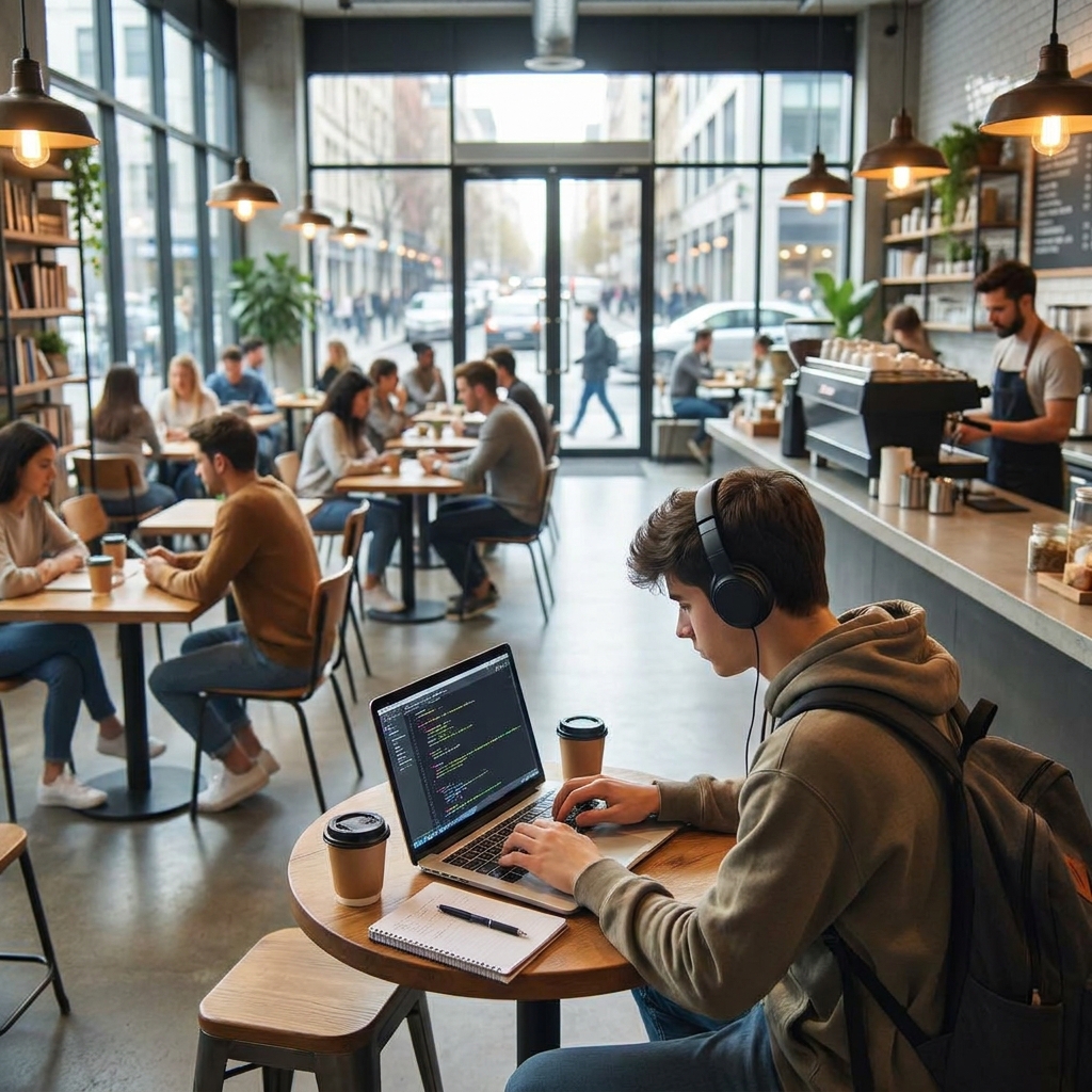 Think about your experience at a public cafe. Sometimes the Wi-Fi is fast, and sometimes it drops out entirely. This.