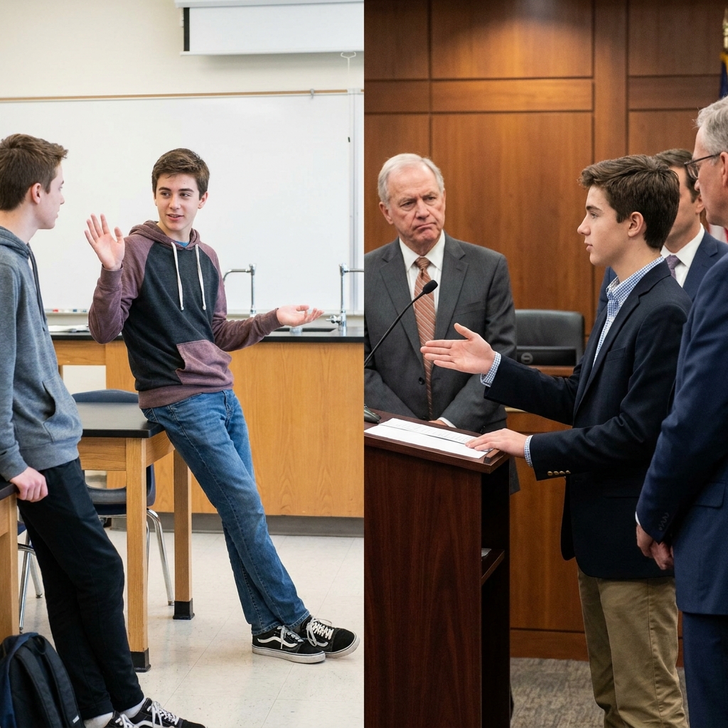 Let's explore how delivery techniques like gestures matter. When a student explains a science project to a peer, they might.
