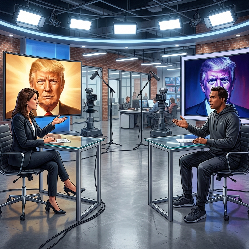 Let's figure out how partisan commentators on opposing networks frame the same debate. When one network calls a candidate's.
