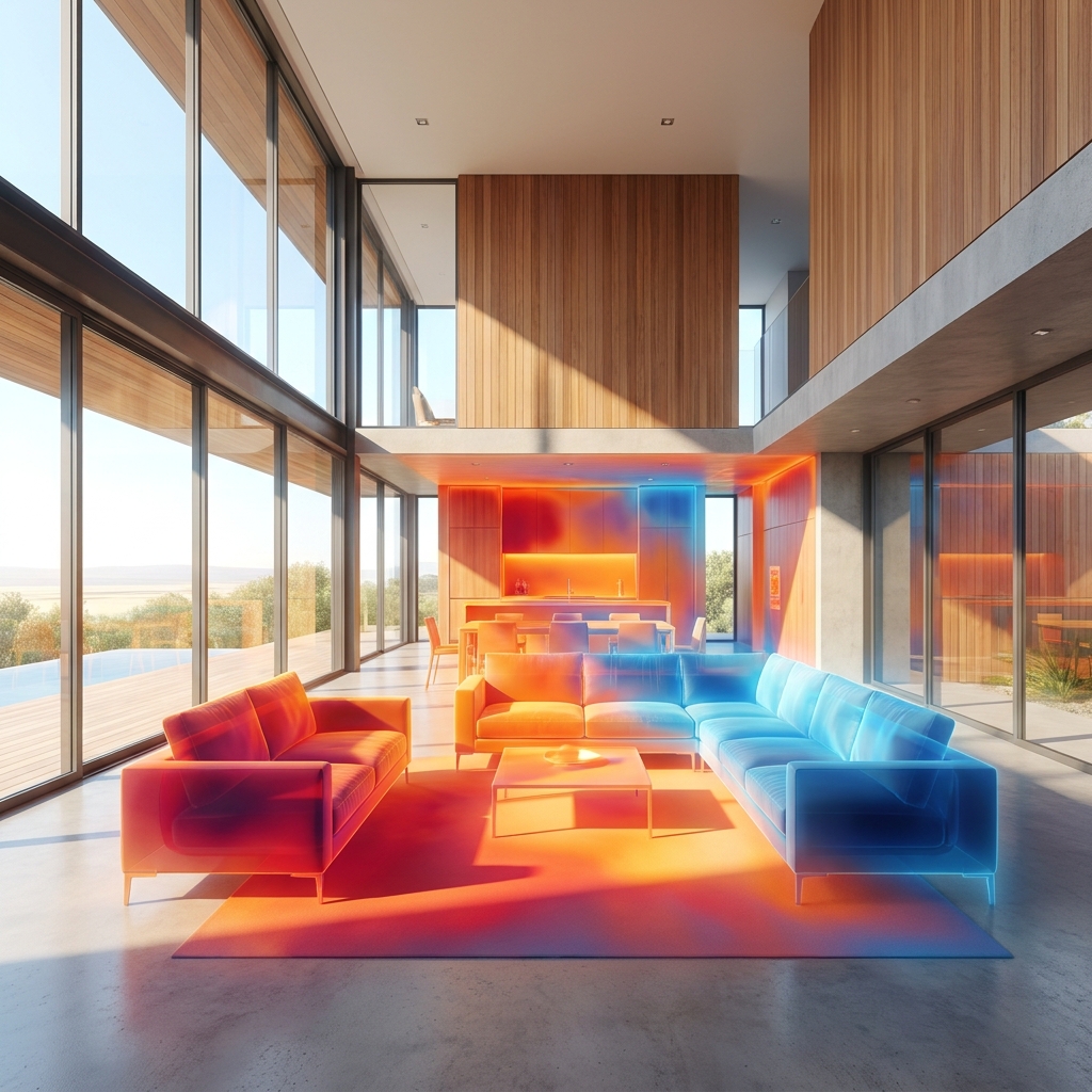 In building design, architects use blueprints to see how a house is built. Today, they also use digital thermal models to.