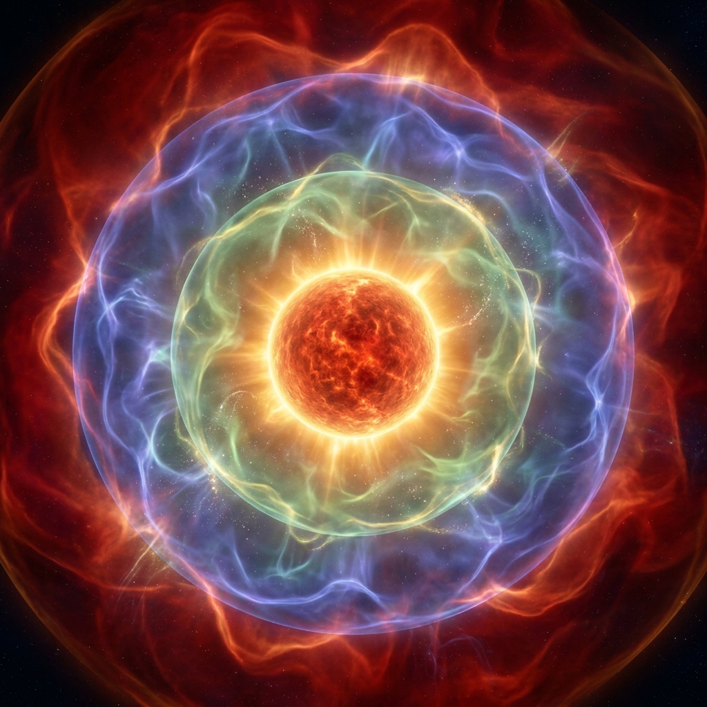 Imagine the interior of a massive star as a series of shells. In the center, we have Iron. Outside of that, we have Silicon.