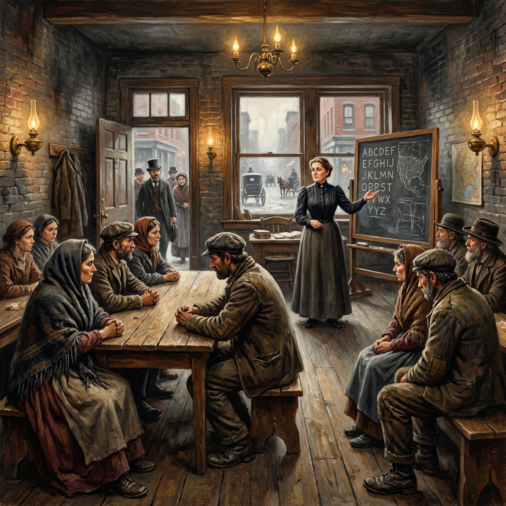 Hull House, founded by Jane Addams in Chicago, is a great example. It provided classes in English and American history for.